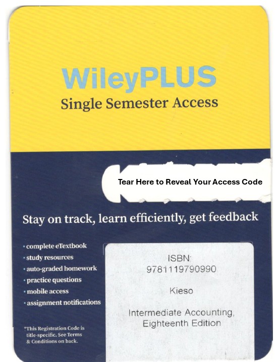Intermediate Accounting Wiley Plus Access Code