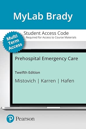 Prehospital Emergency Care Mylab Brady Access Code