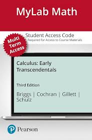 Calculus:Early Trans. Mylabmath Access