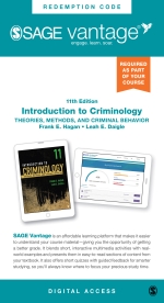 Sage Vantage: Introduction To Criminology Theories, Methods, And Criminal Behavior (Inclusive Access)