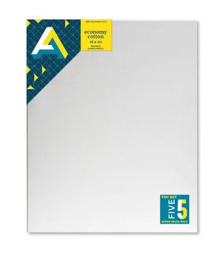 Economy Canvas Super Value Packs, 16in X 20in 5/Pkg.