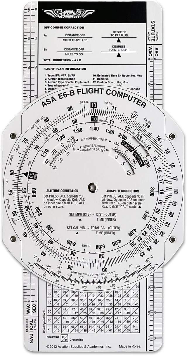 Asae6 Bc0 L0 R 90 E6 B Flight Computer
