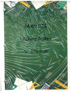 Math 025 Lecture Notes