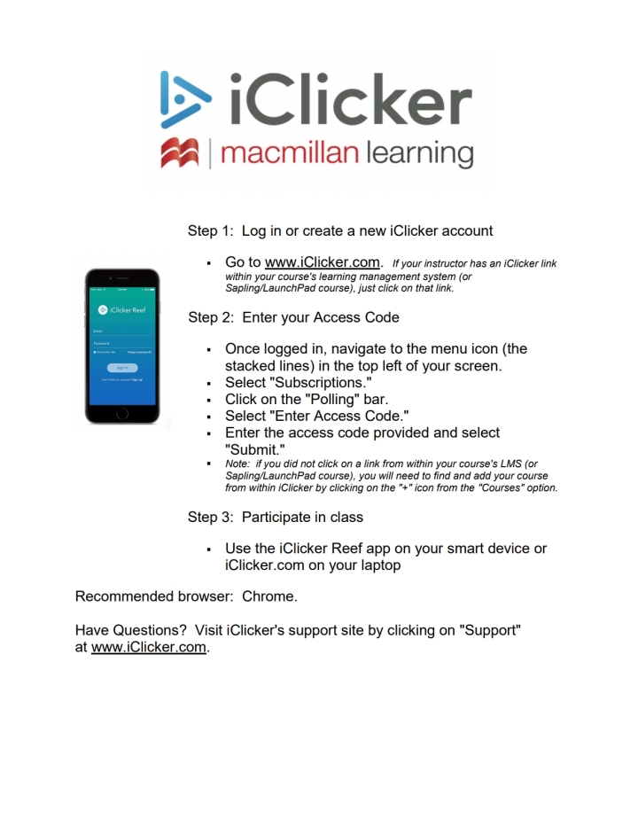 I Clicker Student Mobile (Six Months Online)